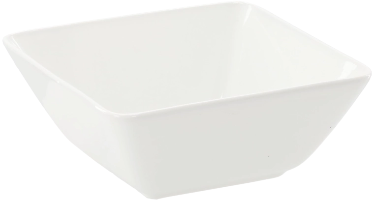 Porcelánová štvorcová miska 19 × 19 × 8 cm biela