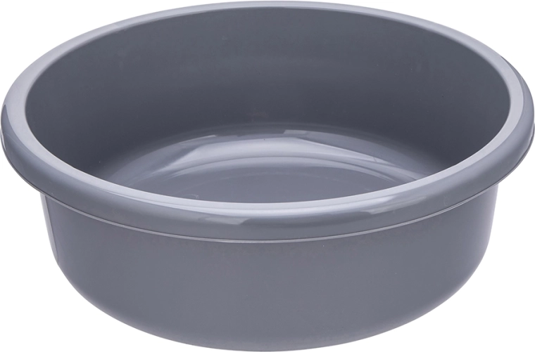 Okrúhla plastová misa 13,5 l sivá