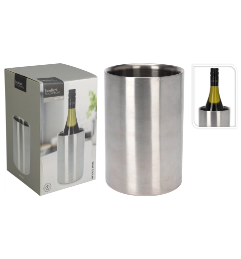 Dvojstenné chladiace vedro na víno EXCELLENT HOUSEWARE z nehrdzavejúcej ocele
