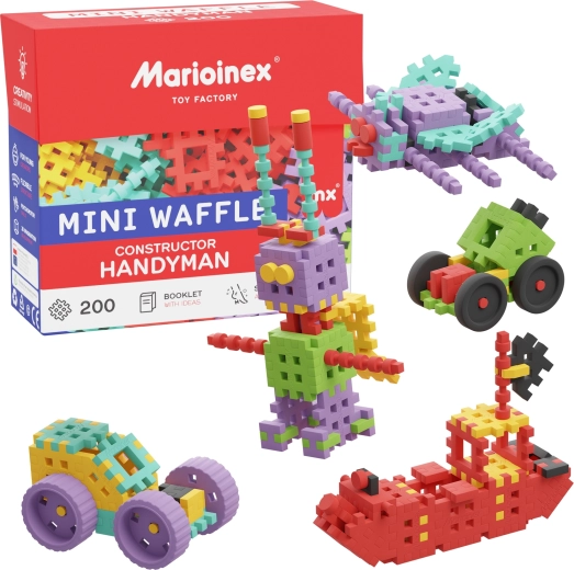 Stavebnica Mini Waffle Konštruktor Majster 200 dielikov Marioinex