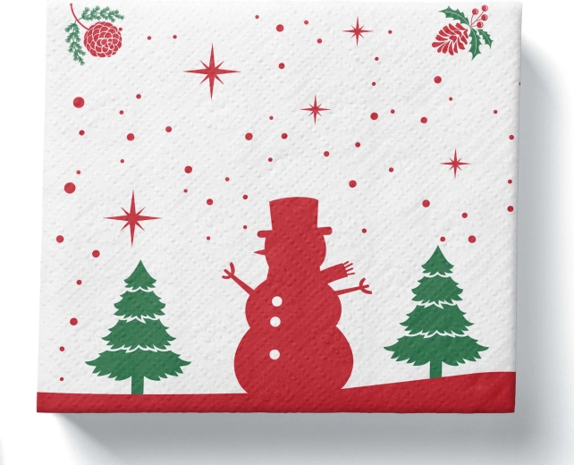 Vianočné papierové servítky 3-vrstvové 33 × 33 cm