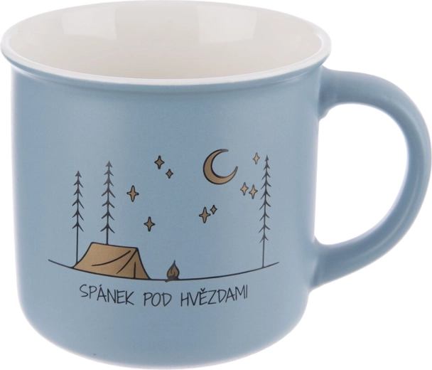 Porcelánový hrnček Cestovanie CZ 0,4 l modrý