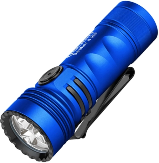 Vreckové svietidlo OLIGHT Seeker 4 Mini modré s UV a bielym svetlom