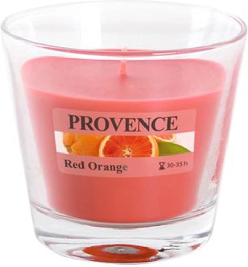 Vonná sviečka v skle Provence červený pomaranč 35 hodín