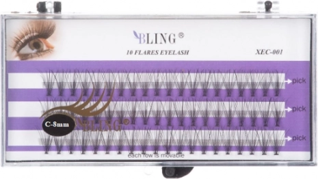 Hodvábne trsy rias BLING - twist C, 8 mm