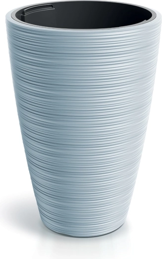 vena round kvetináč 34,9 cm svetlosivý s vložkou