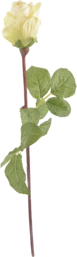 Umelá ruža svetložltá 51 cm
