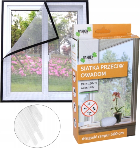 Biela sieť proti hmyzu na okno 150 × 180 cm