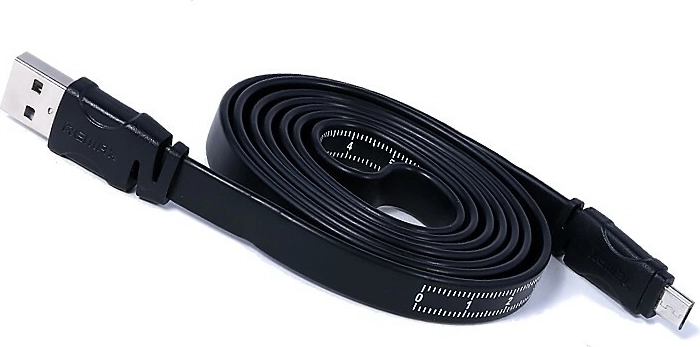 Remax rolovací kábel micro USB 2.0 1 m čierny