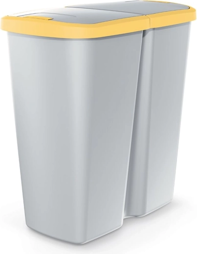 Odpadkový kôš Prosperplast Compacta Q Duo 45 l na triedenie odpadu