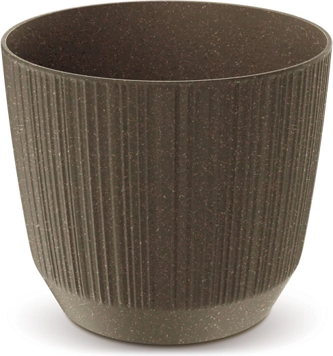 Kvetináč Ryfo Eco Wood 14,6 cm – kávová