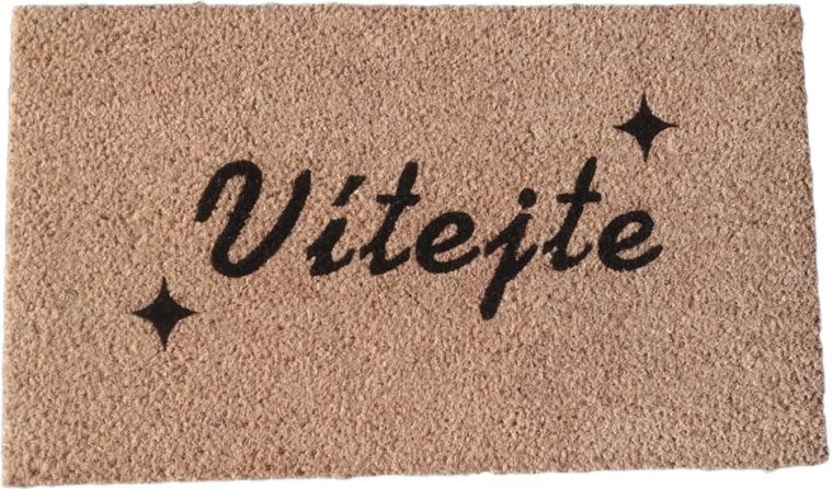 Rohožka z kokosového vlákna a PVC 35 × 60 cm Vitajte