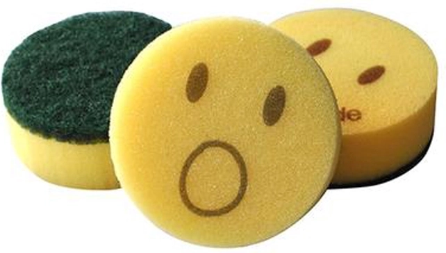 Okrúhle hubky na riad Smajlík, 6 ks