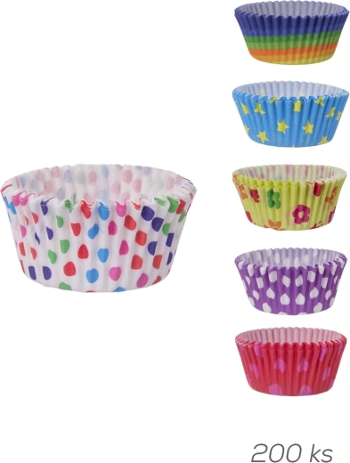 Papierové košíčky na mini muffiny 4 cm, 200 ks