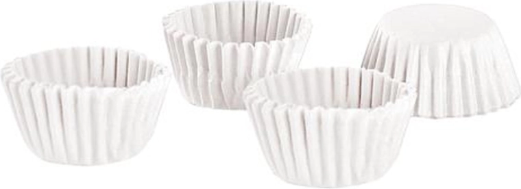 Papierové košíčky na mini muffiny TORO, biele, 100 ks