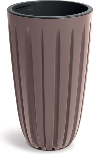 Kvetináč Wario 29 cm marsala s vnútornou vložkou