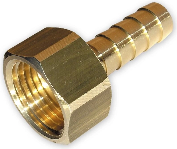 Hadícová spojka 1/2" s pravým závitom, mosadz, pre LPG hadicu 9 mm