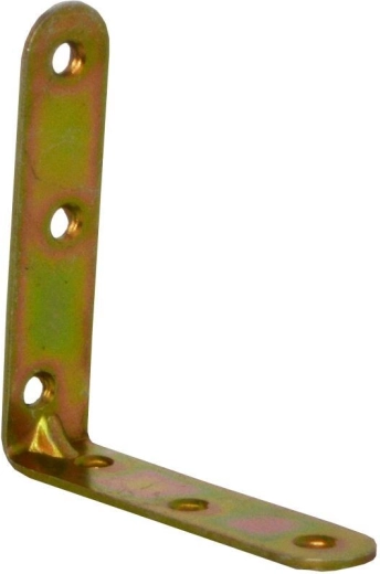 Uholník s prelisom žltý pozink 80 × 18 × 2 mm, balenie 15 ks