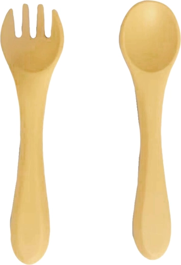 Detský silikónový príbor Kitchisimo baby, sada 2 ks