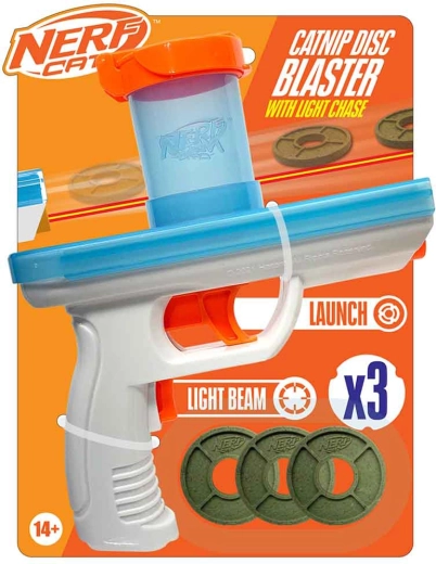 Nerf Cat interaktívny blaster pre mačky s catnipovými diskami 20 cm