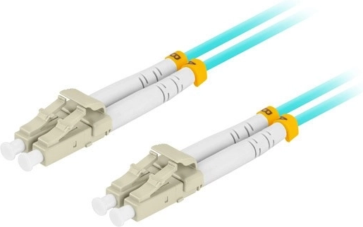 Duplexný optický patchcord OM3 MM LC/UPC–LC/UPC 2 m aqua - 1 kus