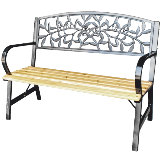 Záhradná lavica Garden Line 120 cm s dekoratívnym operadlom