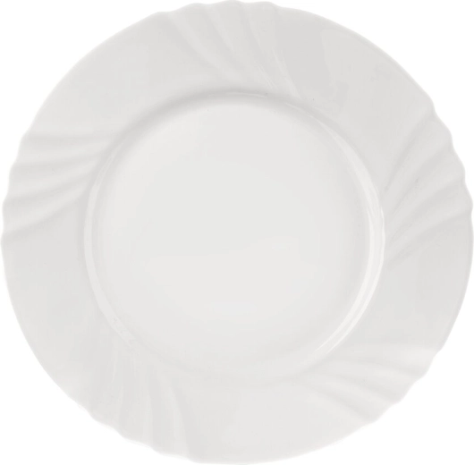 Dezertný tanier LUNA z opálového skla 20 cm, dekor vlnky