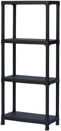 Plastový regál 600 × 300 × 1330 mm, 4 police