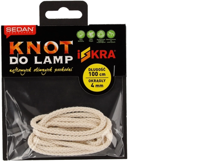 Bavlnený okrúhly knôt 4 mm × 1 m ISKRA