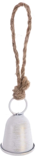 Kovový závesný zvonček biely 7 cm