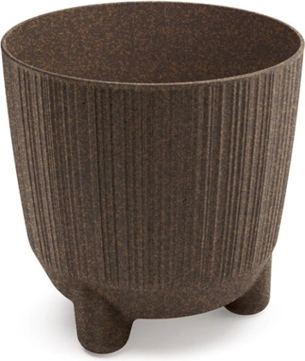 Kvetináč Ryfo N Eco Wood 14,5 cm káva