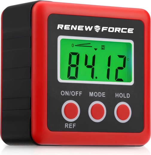 Digitálny uhlomer Renew Force s magnetickou základňou