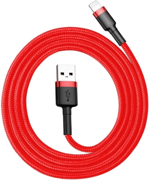 Nabíjací a dátový kábel Baseus USB‑Lightning, 0,5 m, 2,4 A, červený