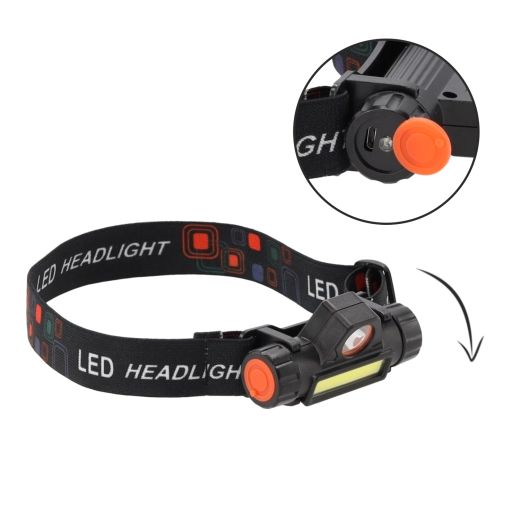 Hliníková LED čelovka, kompaktná a nabíjateľná