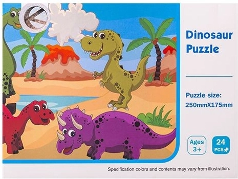 Detské puzzle s dinosaurami pre deti 24 dielikov