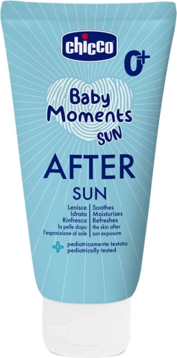 Chicco Baby Moments Sun upokojujúce mlieko po opaľovaní pre deti 150 ml