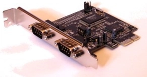 Radič PCIe s 2× RS‑232 od Unitek