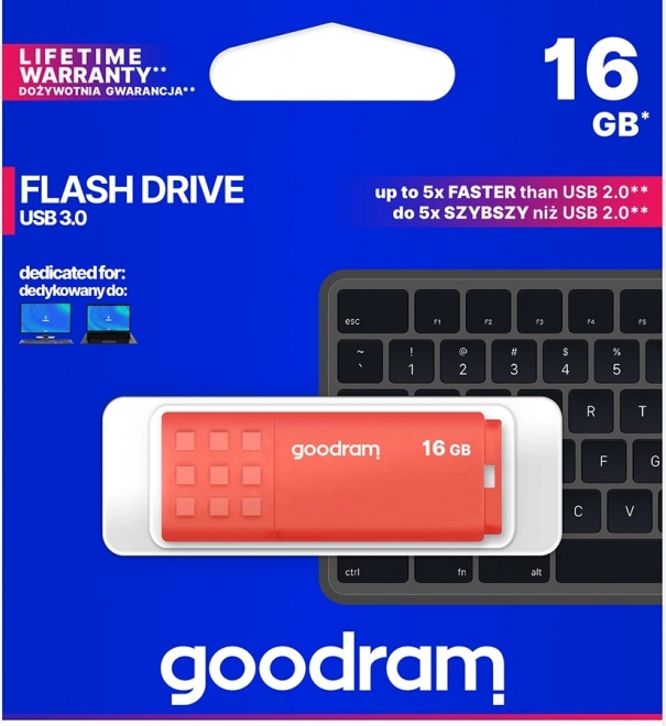 USB flash disk GOODRAM UME3 16 GB USB 3.0 oranžový