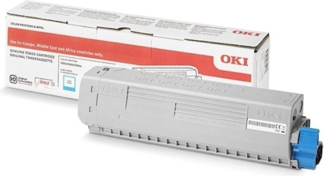 Azúrový toner pre tlačiarne Oki C824/834/844