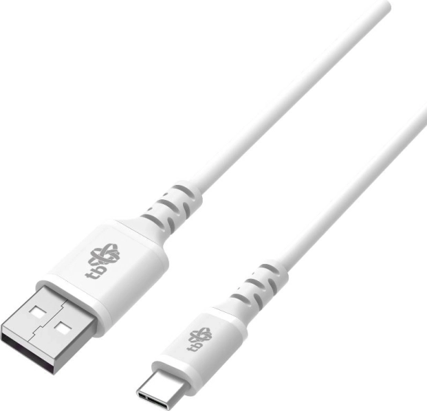 Silikónový kábel USB–USB‑C 1 m biely s podporou QUICK CHARGE