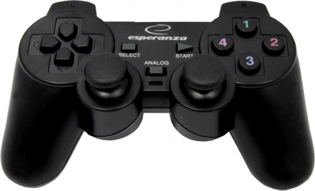 Drôtový gamepad ESPERANZA pre počítač – čierny