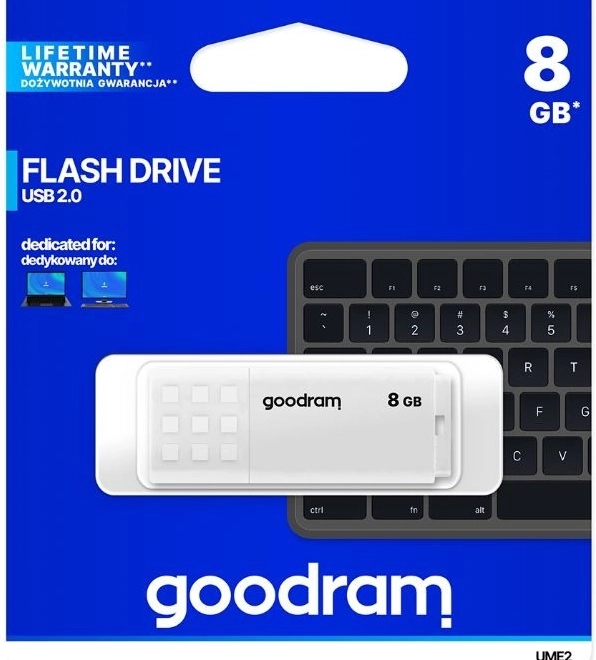 Pendrive GOODRAM UME2 8GB USB 2.0 Biela