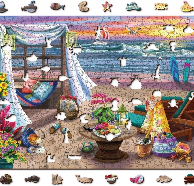 Drevené puzzle Letný čas WOODEN CITY, 505 dielikov