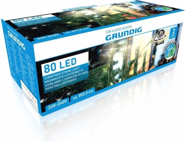 Vonkajšia vianočná reťaz s 80 LED
