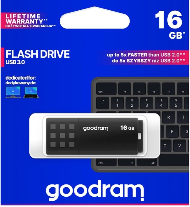 USB flash disk 16 GB GOODRAM UME3 (USB 3.0) čierny