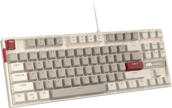 Mechanická herná klávesnica MageGee MK-STAR retro biela-sivá