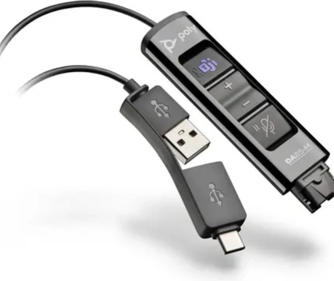 Adaptér Poly DA85-M USB na QD, čierny