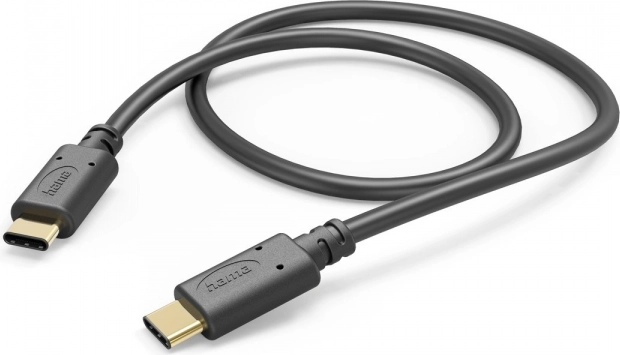nabíjací kábel usb-c – usb-c 1,5 m čierny hama
