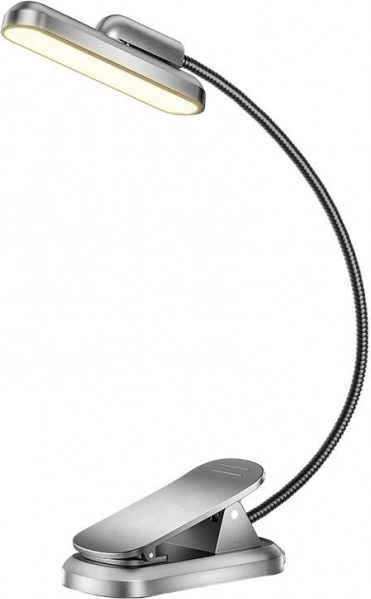 Bezdrôtová otočná lampa na knihy Glocusent, USB-C 1000 mAh – Šedá