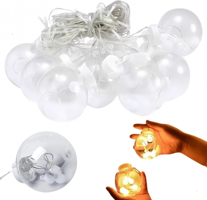 Svetelný záves girlanda 138 LED, teplá biela, IP44 do interiéru aj exteriéru